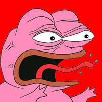 pepe pink angry face 