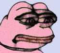 pepe pink sad 