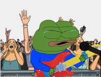 pepe playing guitar for crowd 