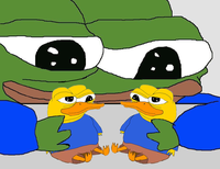 pepe playing with pepe ducks 