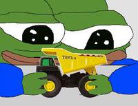 pepe plays tonka truck 