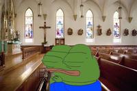 pepe praying in catholic church 