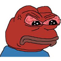 pepe red angry face 