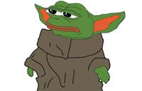 pepe sad baby yoda 