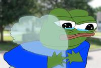 pepe sad crying hugging ghost pepe 