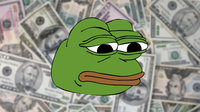 pepe sad dollar bills 