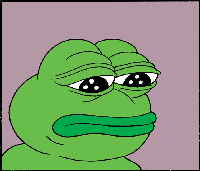 pepe sad neon green 