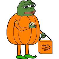 pepe sad pumpkin trick or treat 