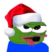 pepe santa cap dumb face 