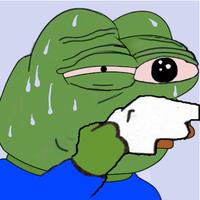 pepe sick blowing nose 