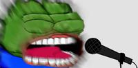 pepe singing huge mouth 