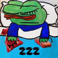 pepe sleeping oil painting 