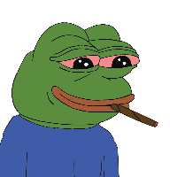 pepe smiling smoking reefer 