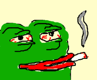 pepe smokes blunt 