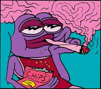 pepe smokes purple kush 