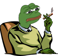 pepe smokes thinks 