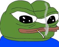 pepe smoking cigarette 