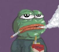 pepe smoking cigs 