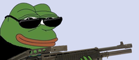 pepe smug holding spas 12 shotgun 