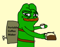 pepe smug portable coffee maker 