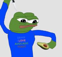 pepe stabbing avocado 