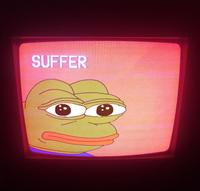 pepe suffer tv screen 