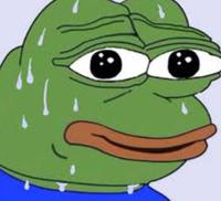 pepe sweating 