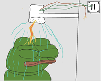 pepe taking unsafe shower 