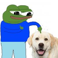 pepe touches dog 