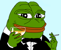 pepe tux drinking smoking 