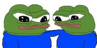 pepes arms around each other 