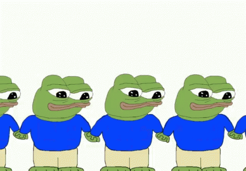 pepe chain holding hands 