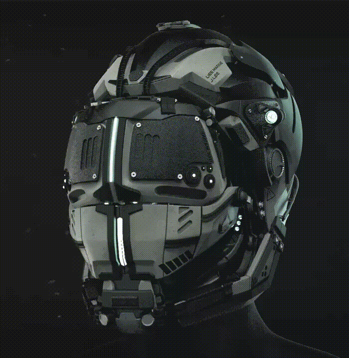 pepe futuristic helmet opening 