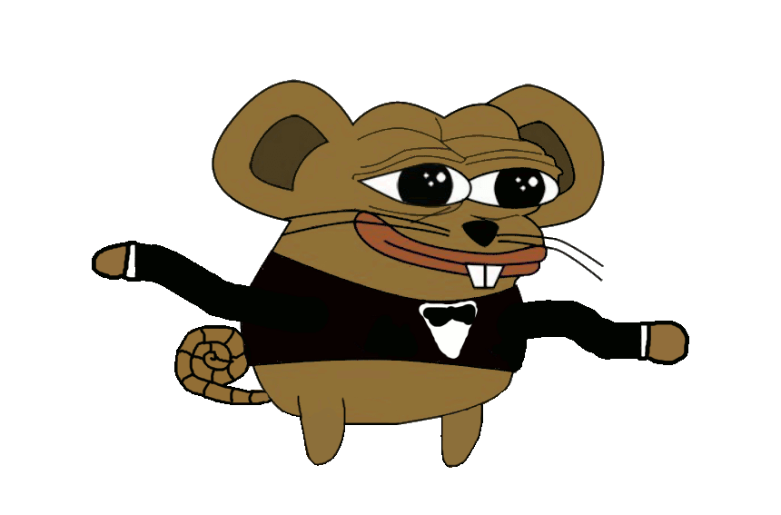 pepe mouse tuxedo swinging arms 