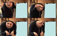 gru whiteboard meme template 