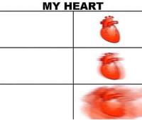 heart exploding meme template 