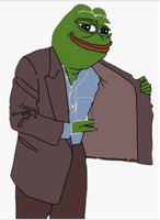 pepe opening coat selling meme template 