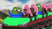 pepe roller coaster pink wojaks meme template 