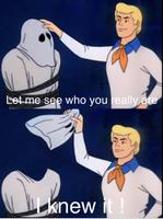 scooby doo fred unmasks ghost meme template 