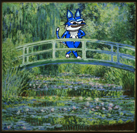 toshi cat enjoying bridge 