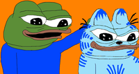 toshi cat getting pet by pepe 