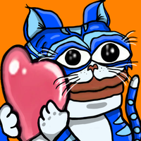 toshi cat hugging big heart 