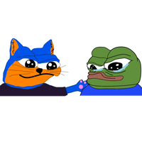 toshi cat petting pepe 