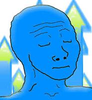 blue wojak up arrows 