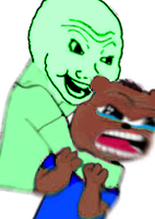 green wojak chokes bobo 