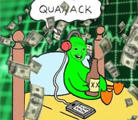 green wojak duck quacking 