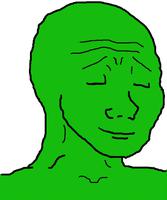 green wojak simply happy 