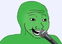 green wojak singing 