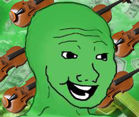 green wojak violin background 