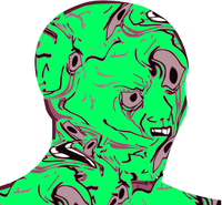 pink green wojak mess 